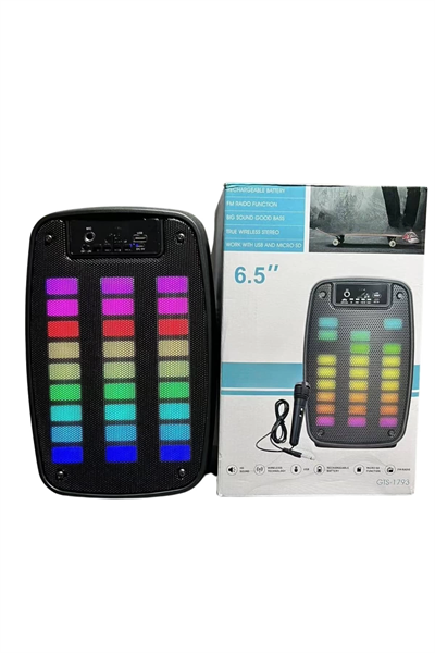 Bluetooth Hoparlör Taşınabilir Şarjlı Işıklı Büyük Boy Yüksek Ses Kaliteli