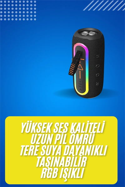 Bluetooth Hoparlör USB Şarjlı Uzun Pil Ömrü Android ve İOS Uyumlu Renkli Yeni Nesil