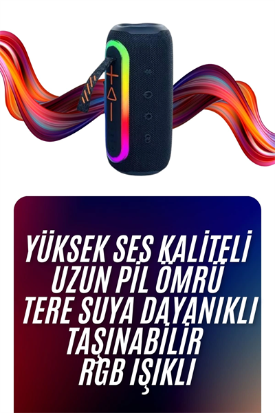 Bluetooth Hoparlör Uzun Pil Ömrü Taşınabilir Yüksek Ses Kaliteli Yeni Nesil