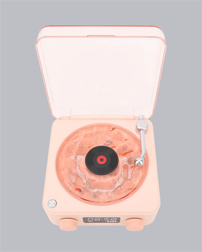 Bluetooth Hoparlörlü Gece Lambası Dijital Saatli Şeffaf Su Dalgası Işıklı Dekoratif