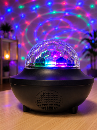 Bluetooth Hoparlörlü RGB Disko Işığı Müzikli Parti Lambası USB TF Kart Destekli