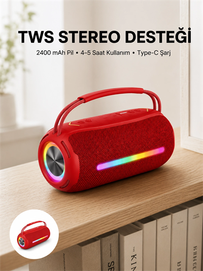 Bluetooth Kablosuz Hoparlör – Taşınabilir, Güçlü Ses