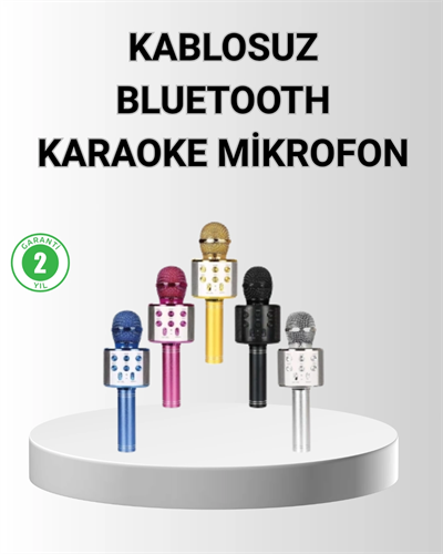 Bluetooth Karaoke Mikrofon – Yüksek Ses Kalitesi, Yankı Efektli, Uzun Ömürlü Pil