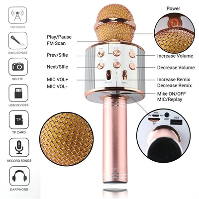 Bluetooth Karaoke Mikrofon Bx40