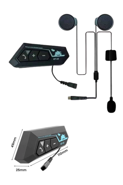 Bluetooth Kask Kulaklığı Intercom 5.0 Bluetooth Android ve İOS Uyumlu