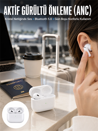 Bluetooth Kulaklık 3.Nesil Kablosuz Uzun Pil Ömrü Dokunmatik Kontrol Yeni Nesil