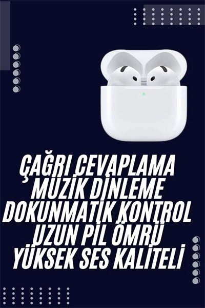 Bluetooth Kulaklık Beyaz Çağrı Cevaplama Dokunmatik Kontrol Kablosuz
