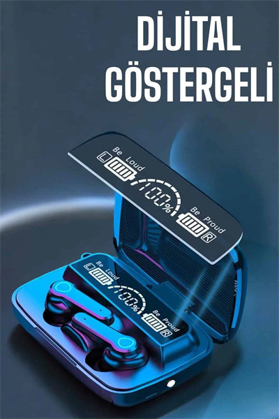 Bluetooth Kulaklık Dijital Göstergeli Kablosuz Uzun Pil Ömrü