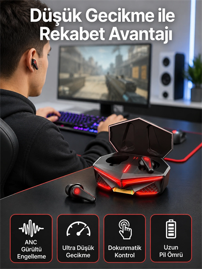 Bluetooth Kulaklık HD Ses Kaliteli Işıklı Metal Kasa Ios Android Uyumlu Mikrofonlu