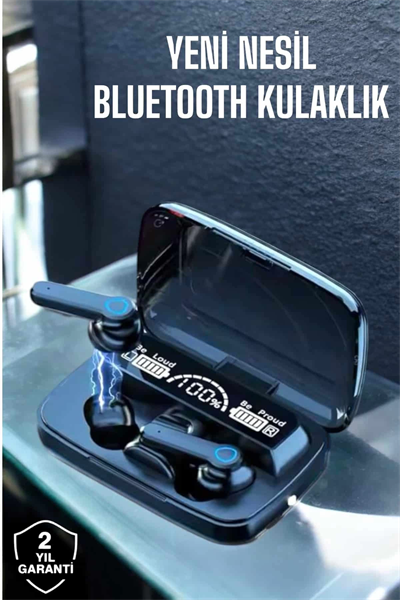 Bluetooth Kulaklık Powerbankli Dijital Göstergeli Dokunmatik Kontrol