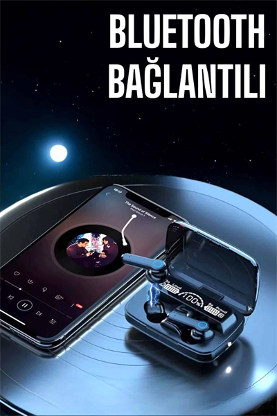 Bluetooth Kulaklık Powerbankli Dijital Göstergeli Dokunmatik Kontrol