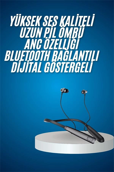 Bluetooth Kulaklık Şarj Göstergeli 100 Saat Şarj Kapasiteli Sporcu Kulaklık