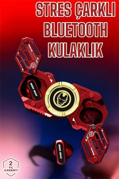 Bluetooth Kulaklık Stres Çarklı Döndürülebilir Uzun Şarj Süreli Oyuncu Kulaklığı