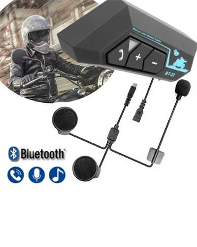 Bluetooth Motosiklet Kask Kulaklığı Mikrofonlu Kablosuz Sürüş Intercomu