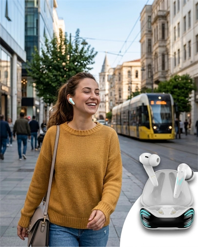 Bluetooth Oyuncu Kulaklığı Kablosuz Kulaklık iPhone 11 iPhone 13 Samsung S23 Xiaomi Redmi Note 12 Uyumlu