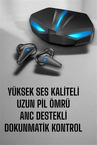 Bluetooth Oyuncu Kulaklığı Led Işıklı Kablosuz ANC Özelliği