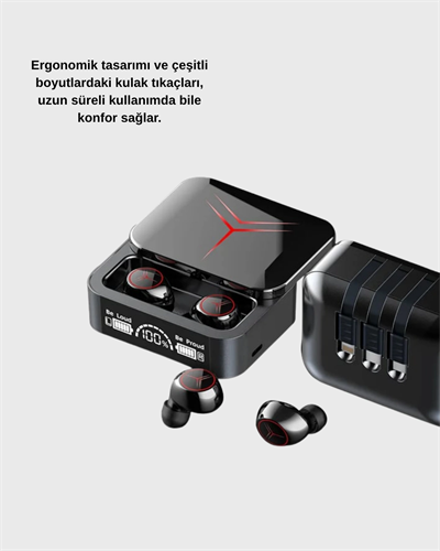 Bluetooth Powerbank Kulaklık – Kablosuz, Uzun Pil Ömrü, Dokunmatik ve Yüksek Ses Kalitesi
