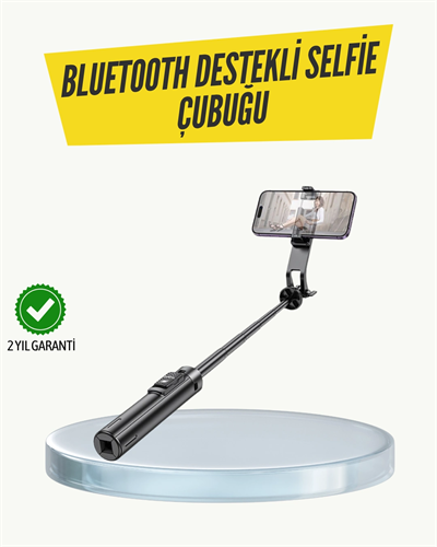 Bluetooth Selfie Çubuğu –  Katlanabilir, Uzaktan Kumandalı