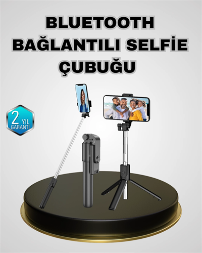 Bluetooth Selfie Çubuğu – Kablosuz, Hafif ve Yüksek Çözünürlüklü Çekim İçin