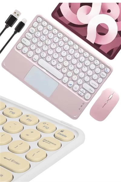 Bluetooth Touchpad Klavye 10.9 inch Kablosuz Wifi Q Klavye Slim