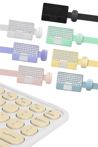 Bluetooth Touchpad Klavye 10.9 inch Kablosuz Wifi Q Klavye Slim