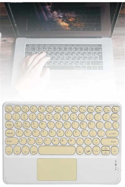 Bluetooth Touchpad Klavye 10.9 inch Kablosuz Wifi Q Klavye Slim