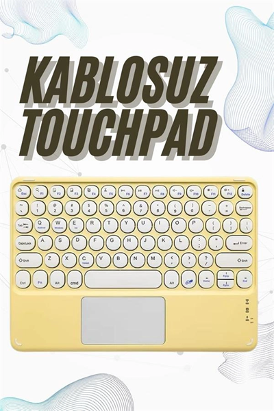 Bluetooth Touchpad Klavye 10.9 inch Kablosuz Wifi Q Klavye Slim