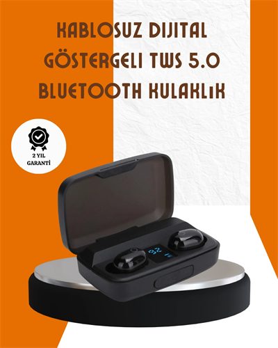 Bluetooth V5.0 Parmak Dokunmatik Kontrol Kablosuz Kulaklık Şarj Kutulu Model
