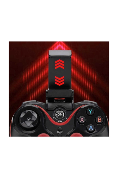 Bluetooth bağlantılı siyah gamepad, PC uyumlu, telefon standı dahil, 1 yıl garantili