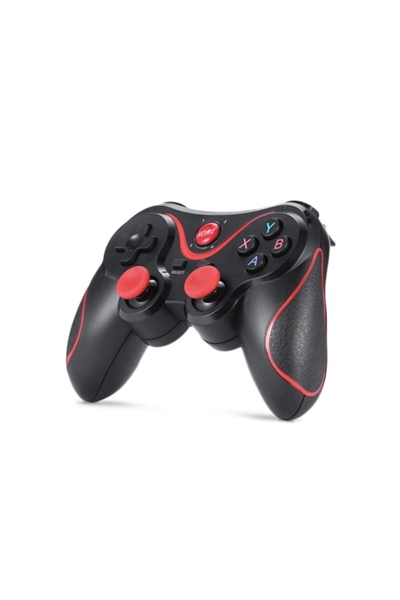 Bluetooth bağlantılı siyah gamepad telefon tutucu standlı PC uyumlu kablosuz oyun kolu