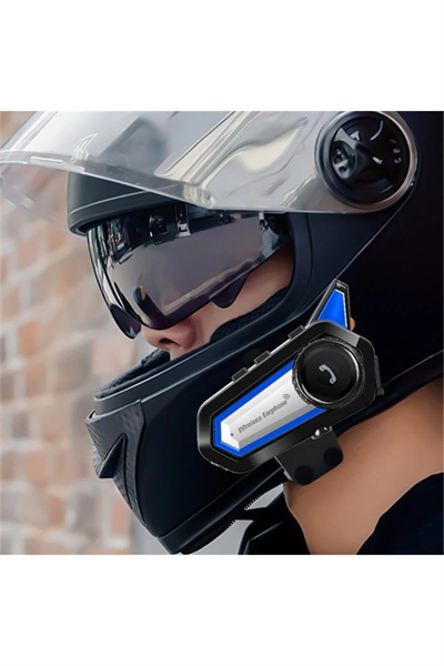 Bluetooth bağlantılı su geçirmez fenerli motosiklet kask kulaklığı interkom 2 yıl garantili