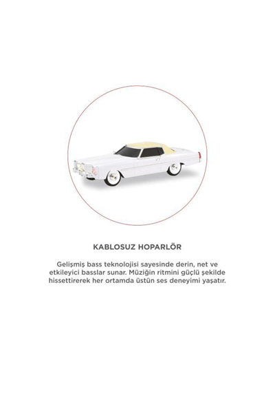 Bluetooth hoparlör beyaz renk 10W FM USB TWS destekli 3 saat dinleme süresi 2 yıl garantili