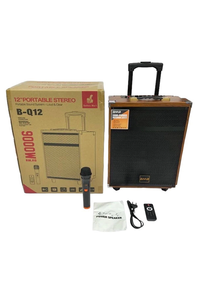 Bluetooth hoparlör kahverengi 50W süper bass kumandalı mikrofonlu karaoke 5-10 saat