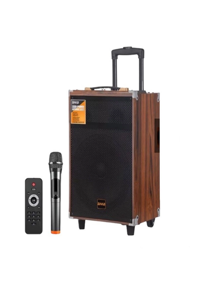 Bluetooth hoparlör kahverengi 50W süper bass kumandalı mikrofonlu karaoke 5-10 saat