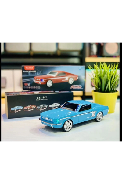 Bluetooth hoparlör mavi renk 10 watt TWS FM radyo SD kart USB çoklu bağlantı 2 saat dinleme