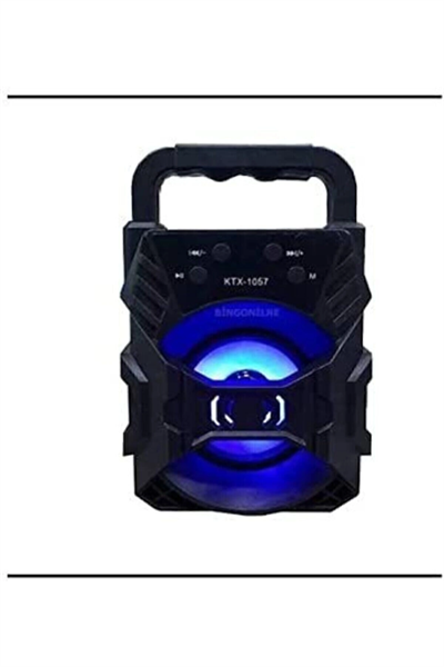 Bluetooth hoparlör siyah renk 2 saat dinleme süresi 1 yıl garantili ışıklı model