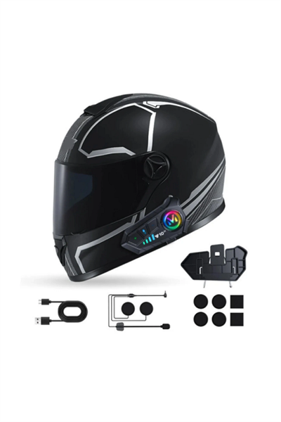 Bluetooth intercom seti 2 yıl garantili motosiklet iletişim cihazı çiftli paket Süresi