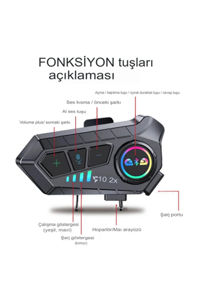 Bluetooth intercom seti 2 yıl garantili motosiklet iletişim cihazı çiftli paket Süresi