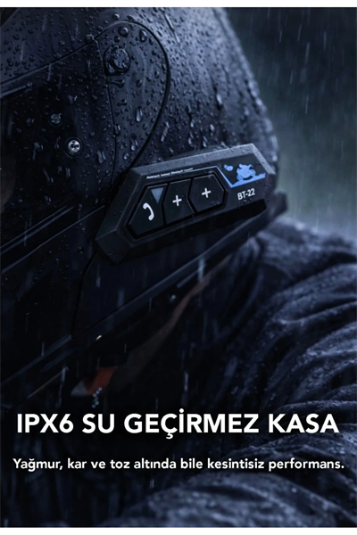 Bluetooth mikrofonlu kablosuz kask interkom kulaklık RGB led ışıklı 2 yıl garantili
