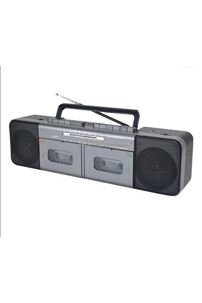 Bluetooth özellikli ekru renkli şarjlı müzik seti FM radyo USB MP3 çalar kaset çalar