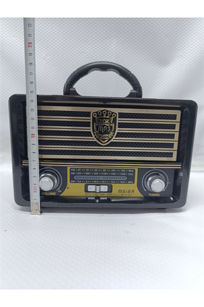 Bluetooth özellikli kahverengi nostaljik radyo USB SD MP3 çalarlı 2 yıl garantili