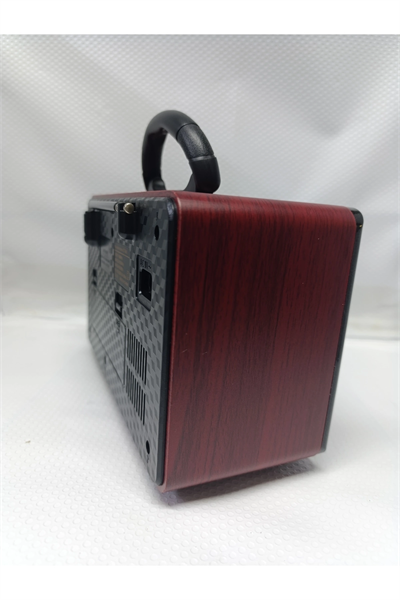 Bluetooth özellikli kahverengi nostaljik radyo USB SD MP3 çalarlı 2 yıl garantili