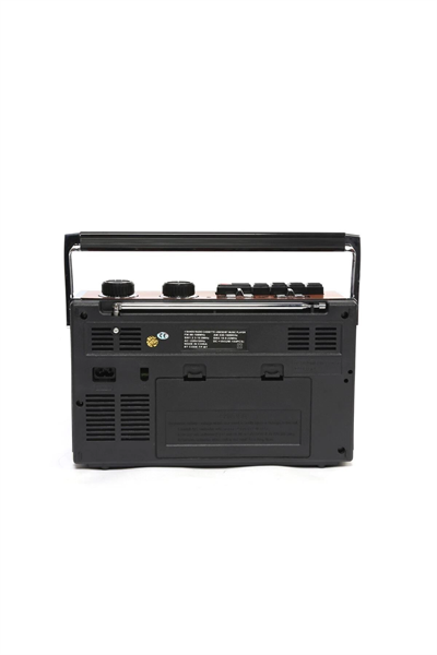 Bluetooth özellikli kahverengi nostaljik kaset çalar USB SD TF kart FM AM SW1-2 radyo 2 yıl