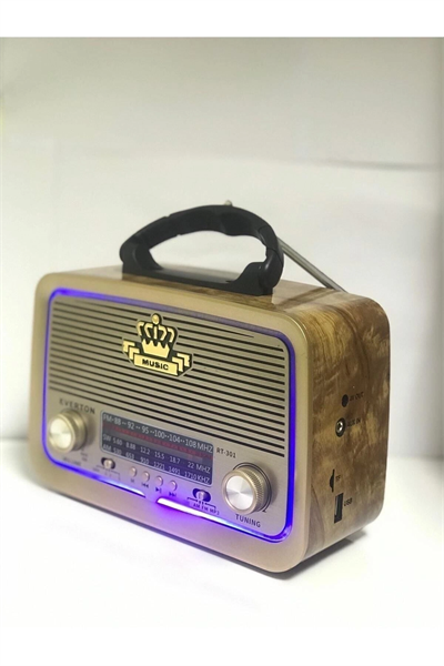 Bluetooth özellikli kırmızı nostaljik radyo mp3 çalar 2 yıl garantili - Elektronik