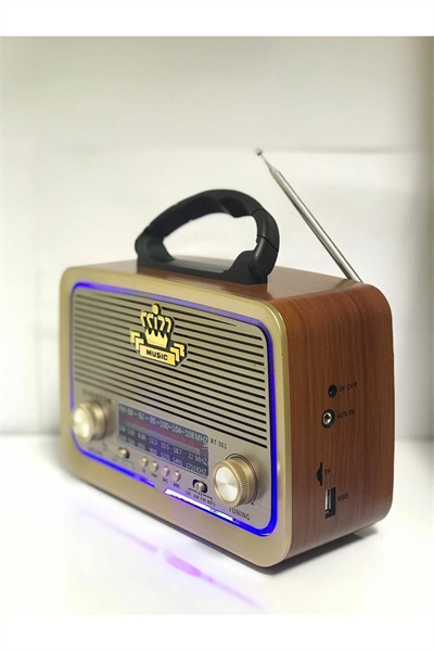 Bluetooth özellikli kırmızı nostaljik radyo mp3 çalar 2 yıl garantili - Elektronik
