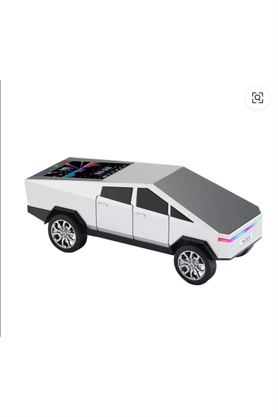 Bluetooth özellikli şarjlı araba tasarımlı hoparlör beyaz renk FM radyo SD kart USB girişli