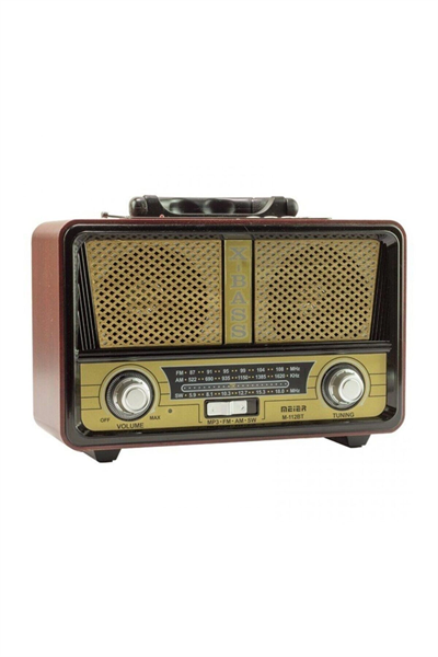 Bluetooth özellikli şarjlı nostaljik radyo USB SD MP3 destekli çok renkli 2 yıl garantili