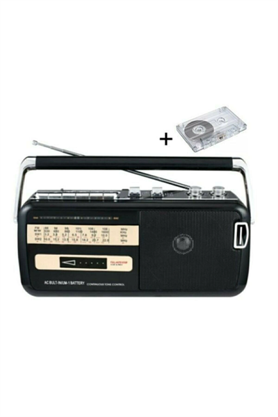 Bluetooth özellikli siyah nostaljik radyo USB SD FM radyo fonksiyonlu 2 yıl garantili