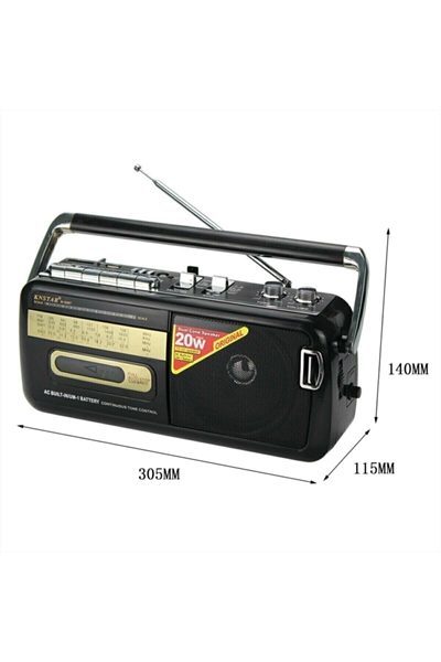 Bluetooth özellikli siyah nostaljik radyo USB SD FM radyo fonksiyonlu 2 yıl garantili