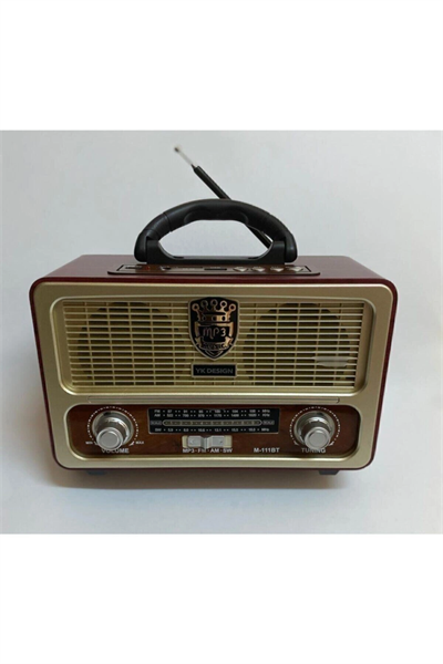 Bluetooth özellikli turuncu nostaljik radyo kumandalı usb müzik çalar 2 yıl garantili